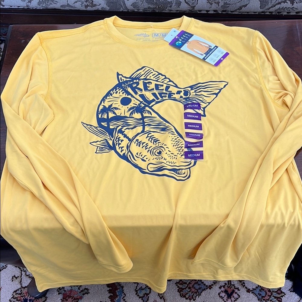 Men’s Reel Life Yellow Long Sleeve Shirt